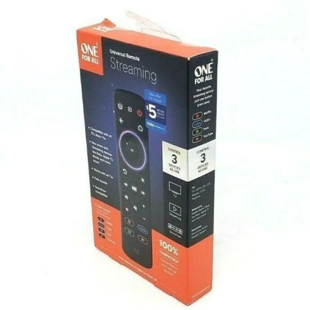 One For All Universal Remote Streaming, Control 3 Devices NEW - Picture 4 of 5